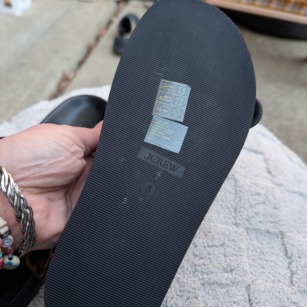 J. Crew Leopard Print Adjustable Strap Sandals Si… - image 5